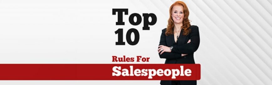 Robin’s Top 10 Rules For Salespeople