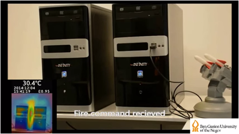 Hack air-gapped computers using heat