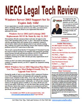 Newsletter - April 2015