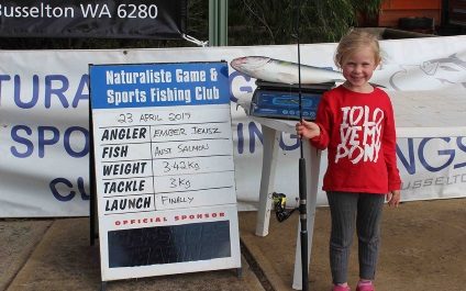 Sports Fishing: Busselton ‘small fry’ reels in record salmon at age 5