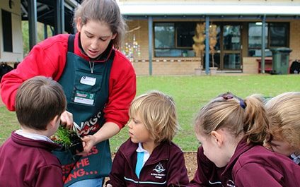 Pre Primary students plant interactive gardens