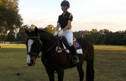 Equestrian: girls both achieve state selection