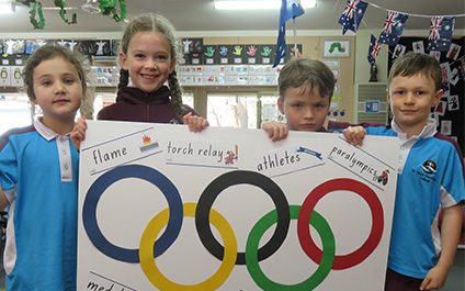 Primary classes are getting into the Olympic Spirit