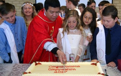 Year 6 students celebrate their Confirmation