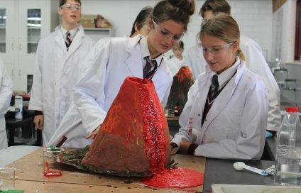 Volcanoes erupt in Year 9 Science