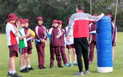 AFL coaching clinic for Year 7 students
