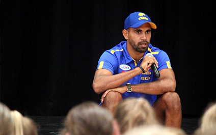 Eagles players Jetta, Sheed visit the College