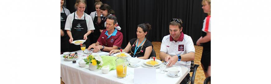 Staff guests at first Hunger Banquet