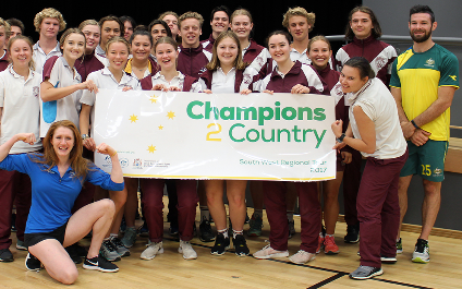 Olympians visit for Champions 2 Country