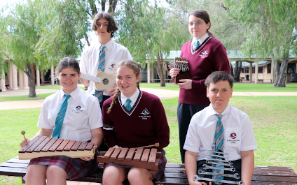 Year 8 students making music in Science