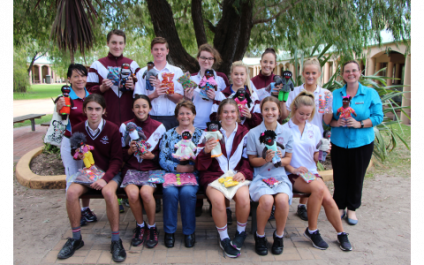 Senior students make dolls for children in Africa