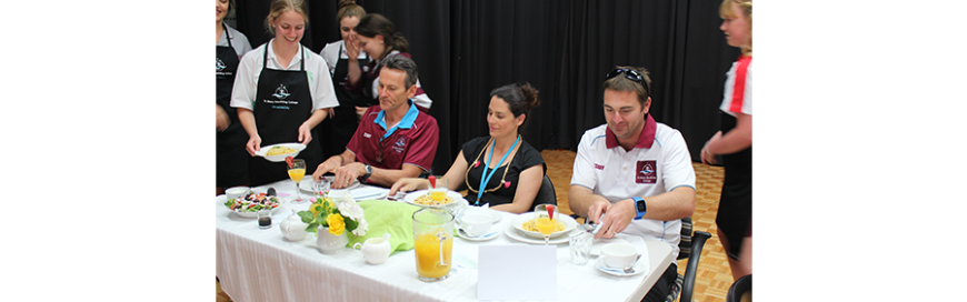 Staff guests at first Hunger Banquet