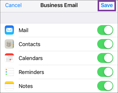 office 365 email settings iphone