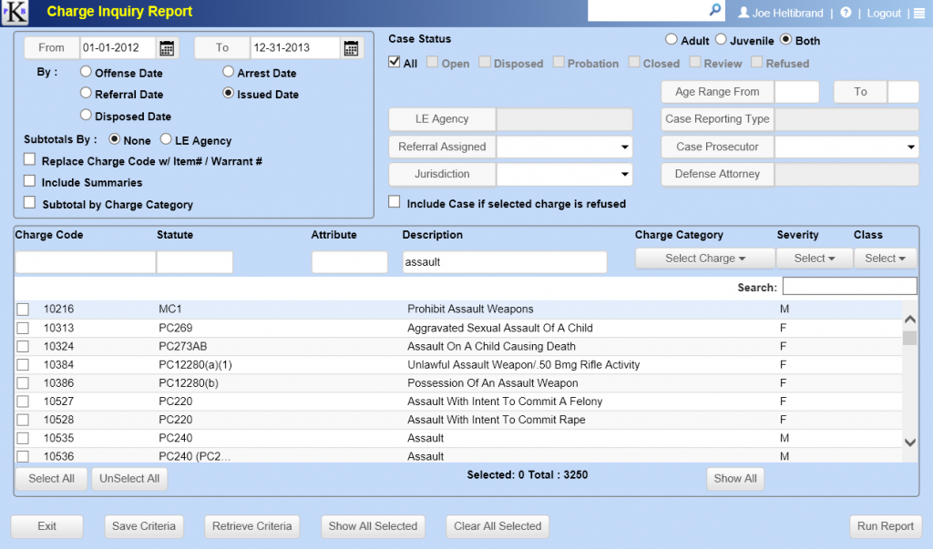 Many customers use our Inquiry Menu for fast, ad hoc type reporting when they need information quickly.