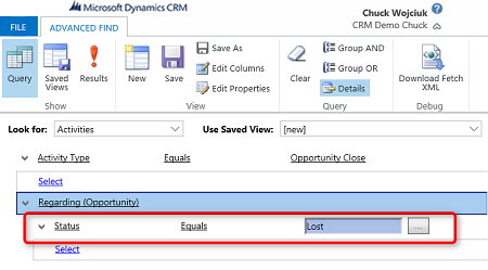 Creating a Query for Closed Opportunities in Microsoft Dynamics