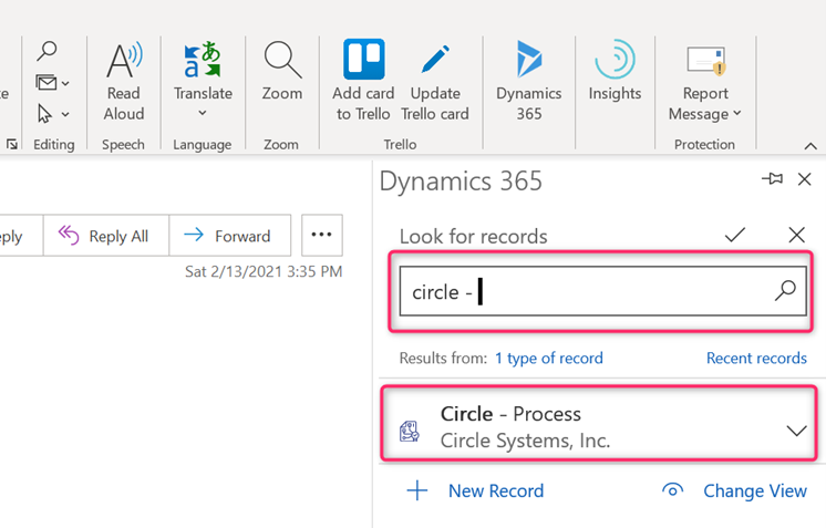 Outlook Integration Dynamics 365