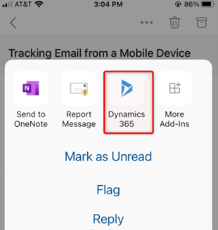 Dynamics 365 Email Tracking