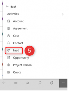 Dynamics 365 Mobile Leads