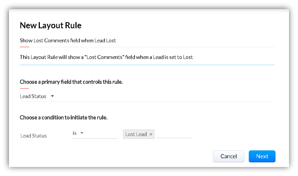 Zoho Layout Rules for Hiding and Showing Fields Pewaukee, Waukesha