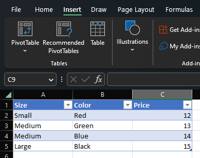 Tables in Excel - Pewaukee, Waukesha, Wisconsin | TopLine Results ...