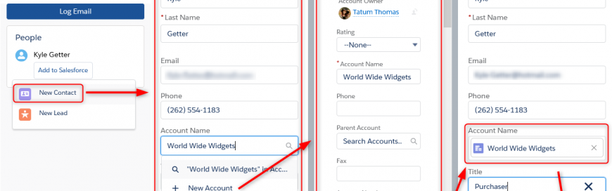 Lightning for Outlook: Creating Contacts and Accounts in One Motion