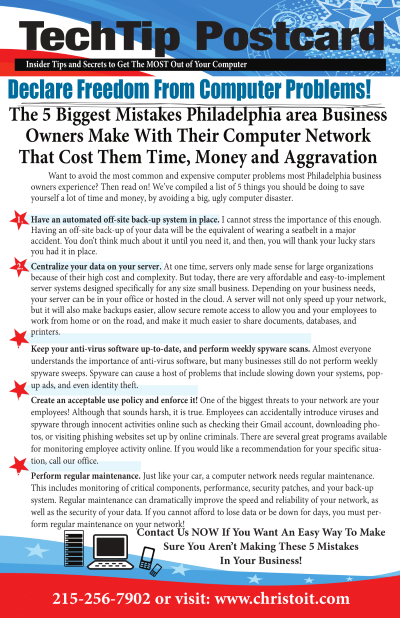 June 2019 TechTip Postcard