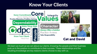 DPC Core Value: Know Your Clients