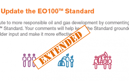 EO100™ Standard Public Comment Period Extended by a Week!