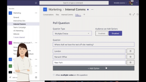 Screen shot of Polly, a poll feature in Microsoft Teams