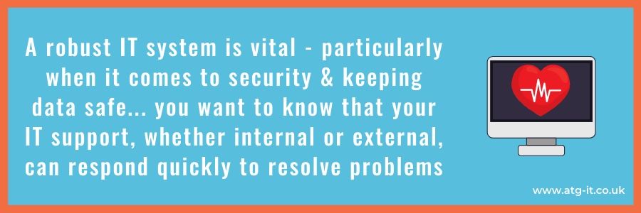 Internal vs External IT Support - How do they compare when responding to security incidents - blog quote image