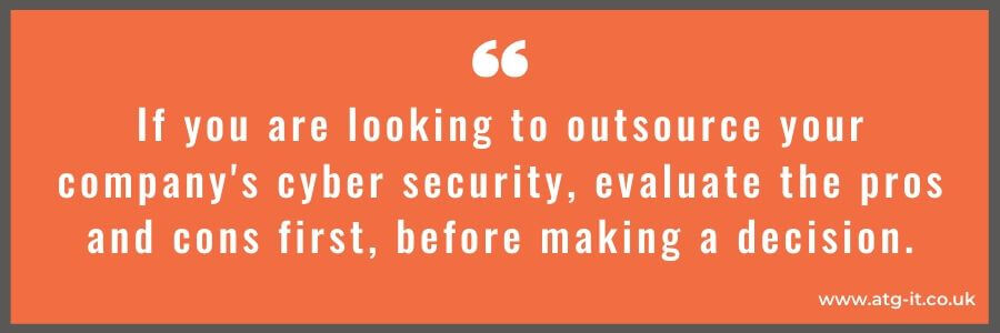 Outsourcing cyber security What are the pros and cons - quote image 02