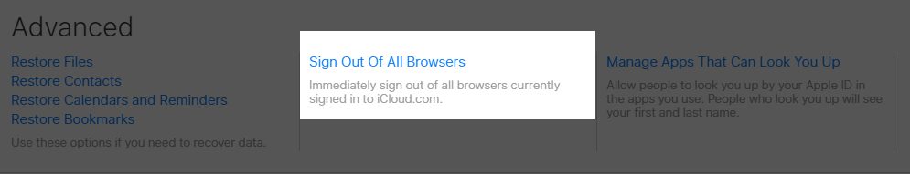 icloud reset browser security screenshot