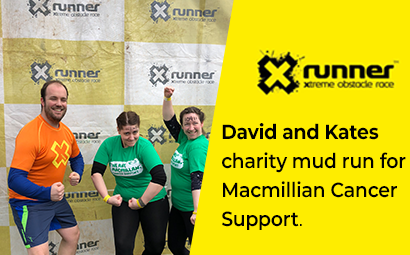 Dave and Kate complete the Xrunner in aid of MacMillian