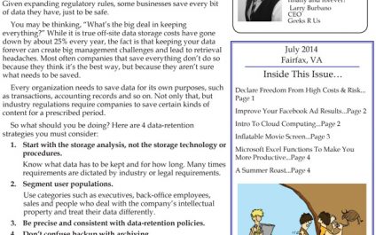 July 2014 Newsletters