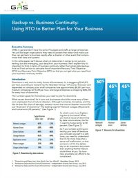 Backup vs. Business Continuity: Using RTO to Better Plan for Your Business