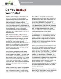 Do You Backup Your Data?
