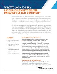 What To Look For In A Backup Solution To Deliver Improved Business Continuity