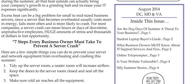 August 2014 Newsletters