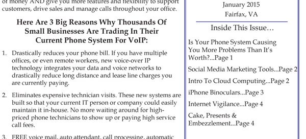 January 2015 Newsletters