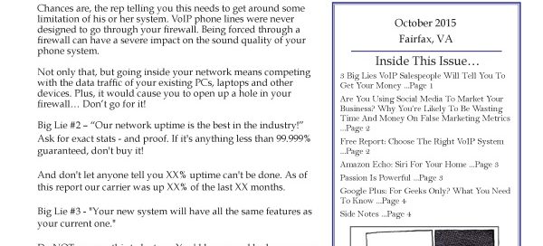 October 2015 Newsletters