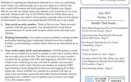 July 2015 Newsletters