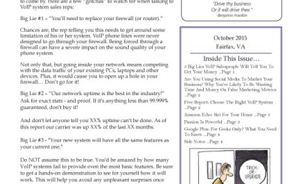 October 2015 Newsletters