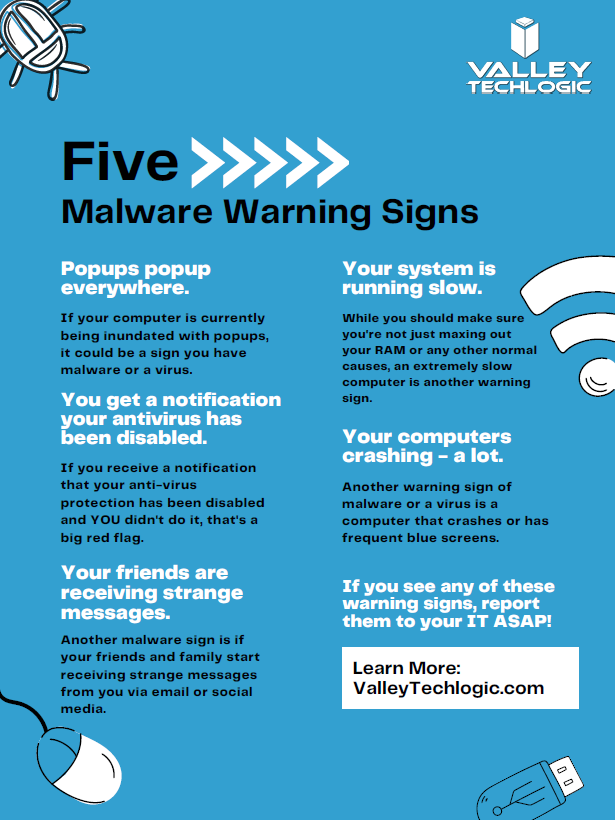 Small Version of Our Malware Warning Signs Poster