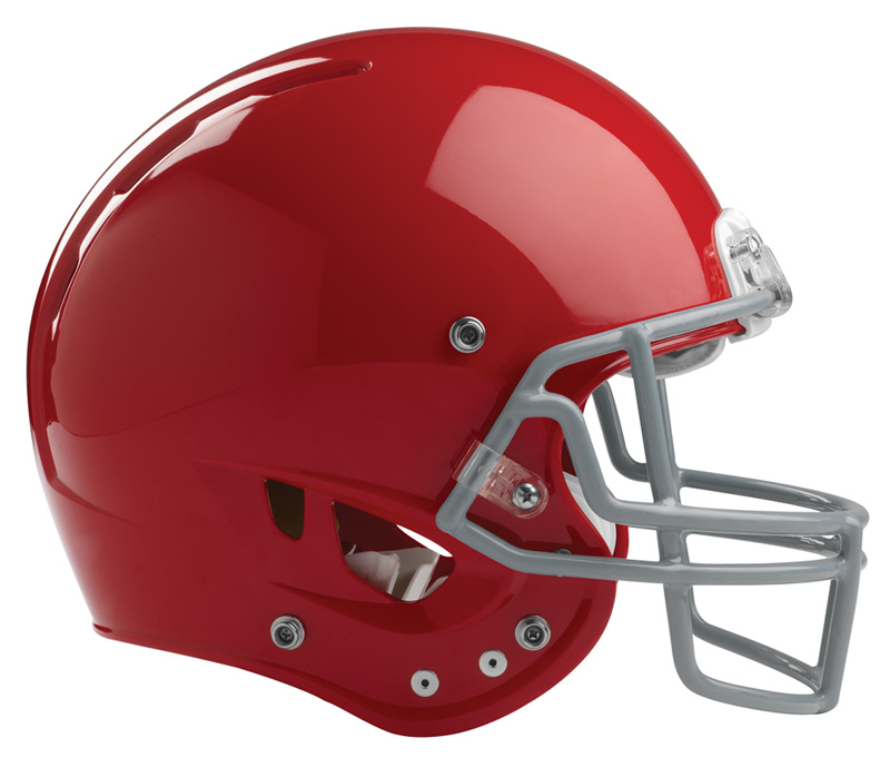 red-football-helmet