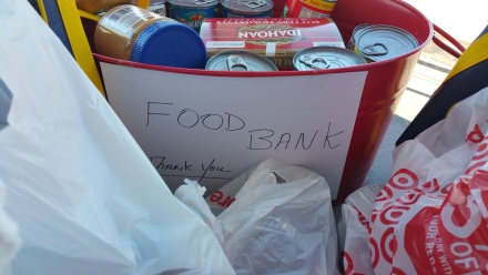 IT Radix collects canned foods to donate to the Interfaith Food Pantry and local food banks.