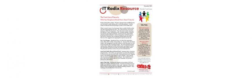 November 2021 IT Radix Resource Newsletter