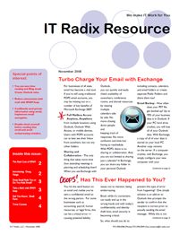 Fall 2008 IT Radix Resource Newsletter