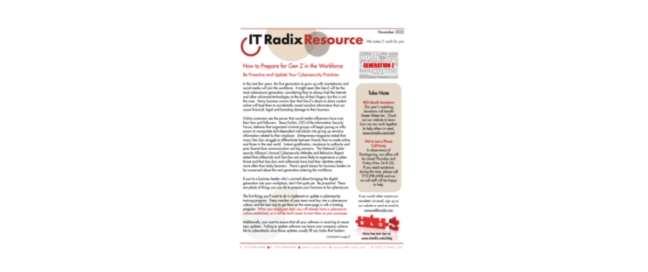 November 2022 IT Radix Resource Newsletter