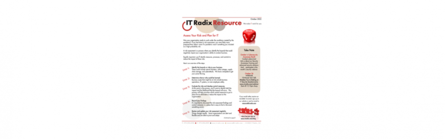 October 2022 IT Radix Resource Newsletter