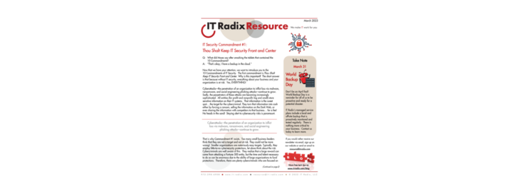 March 2023 IT Radix Resource Newsletter